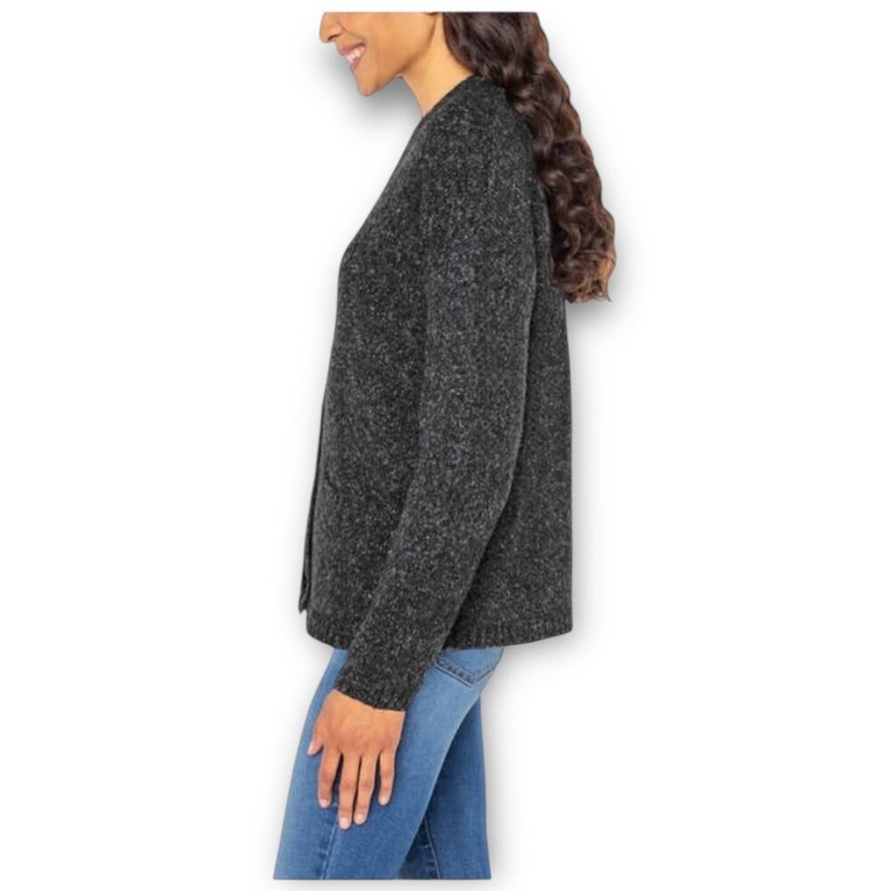 NWT Well Worn Boyfriend V-Neck Cardigan Sweater Black XXL - Picture 3 of 4